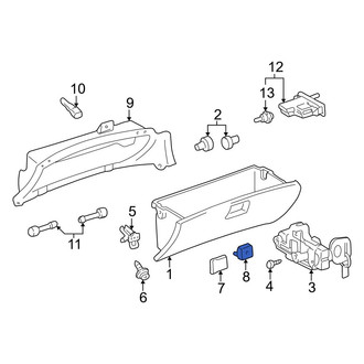 Toyota OE - Front Glove Box Lock Cylinder Cover