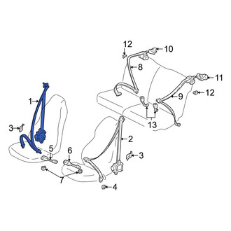 Toyota OE - Front Right Seat Belt Lap and Shoulder Belt