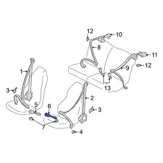 Toyota OE - Front Left Seat Belt Receptacle