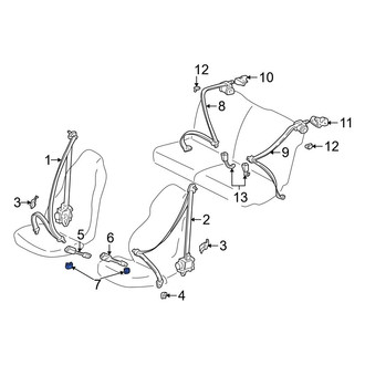 Toyota OE - Front Lower Seat Belt Bolt Cover Cap