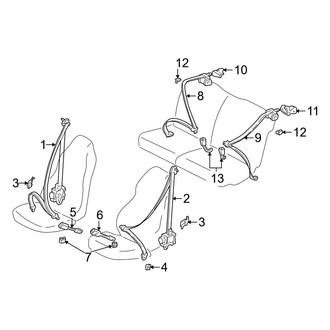 Toyota OE - Restraint Systems - Front Seat Belts