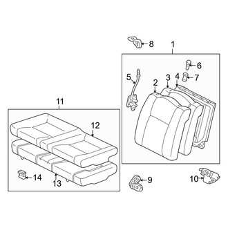 Toyota OE - Front Left Seat Back Assembly