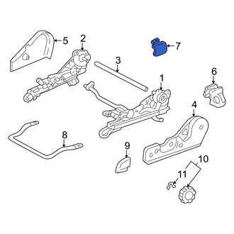 Toyota OE - Front Left Inner Seat Track Cover