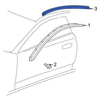 Toyota OE - Left Roof Drip Molding