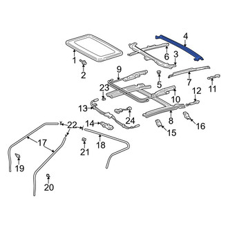 Toyota OE - Rear Sunroof Guide Jaw