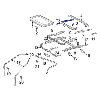 Toyota OE - Right Sunroof Drip Rail