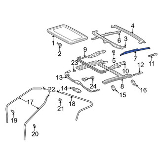 Toyota OE - Left Sunroof Drip Rail