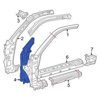 Toyota OE - Left Lower Body A-Pillar Reinforcement