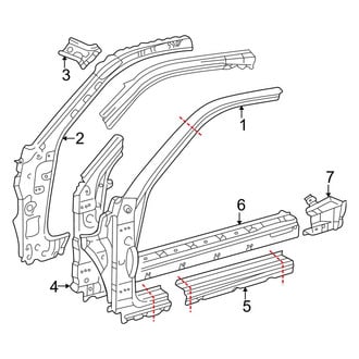 Toyota OE - Pillars, Rocker & Floor - Hinge Pillar