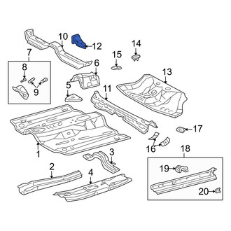 Toyota OE - Center Left Floor Pan Crossmember Bracket