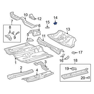 Toyota OE - Center Right Floor Pan Reinforcement