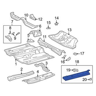 Toyota OE - Left Floor Side Rail