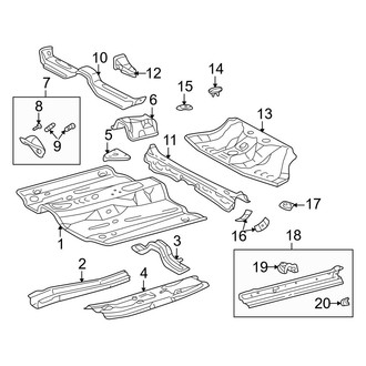 Toyota OE - Pillars, Rocker & Floor - Floor & Rails