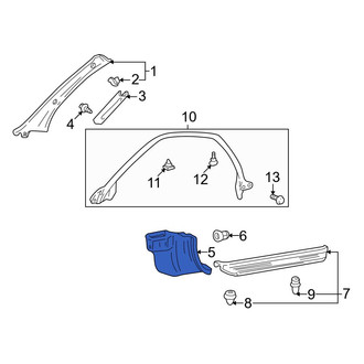 Toyota OE - Left Kick Panel Trim