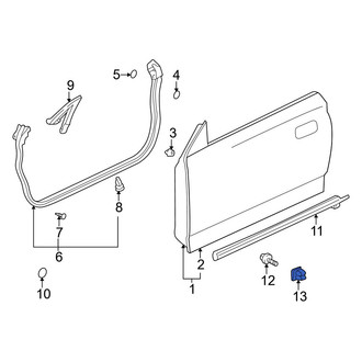 Toyota OE - Outer Door Window Belt Weatherstrip Clip