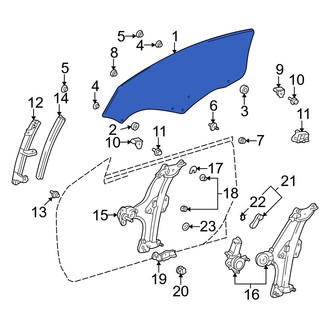 Toyota OE - Front Left Door Glass