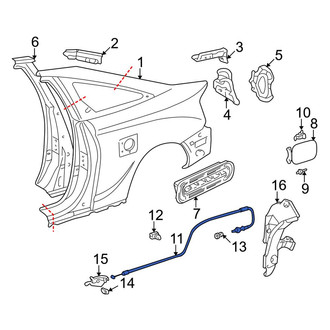 Toyota OE - Rear Fuel Filler Door Release Cable