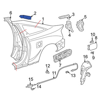 Toyota OE - Rear Left Upper Quarter Panel Extension
