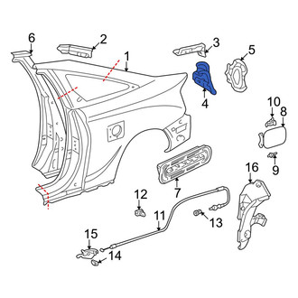 Toyota OE - Left Quarter Panel Reinforcement