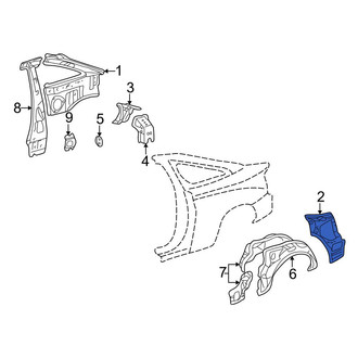 Toyota OE - Rear Left Inner Quarter Panel