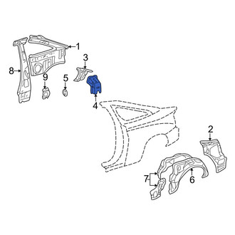 Toyota OE - Rear Left Quarter Panel Reinforcement