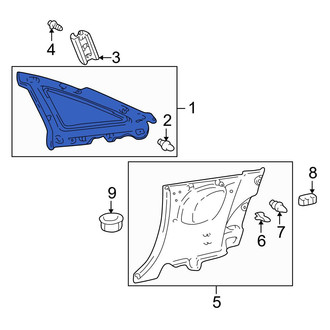 Toyota OE - Rear Left Upper Interior Quarter Panel Trim Panel