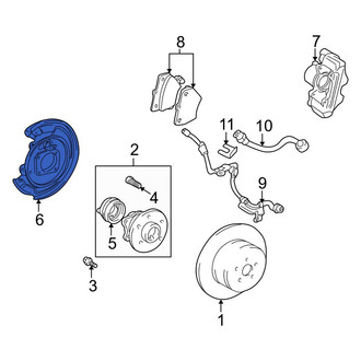 Toyota OE - Rear Left Brake Dust Shield