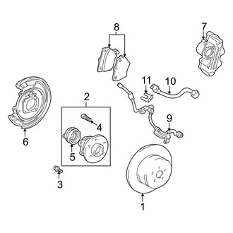 Toyota OE - Rear Suspension - Brake Components (Disc Brakes), (GTS)