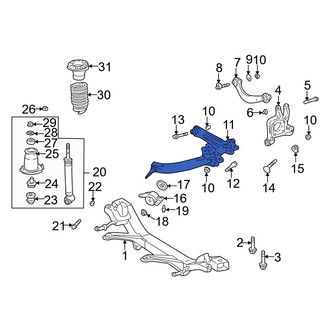 Toyota OE - Rear Left Lower Suspension Control Arm