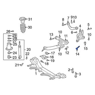 Toyota OE - Rear Lower Suspension Control Arm Bolt