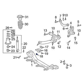 Toyota OE - Rear Lower Suspension Control Arm Nut