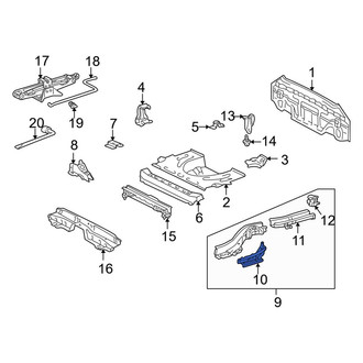 Toyota OE - Rear Right Frame Side Member Reinforcement
