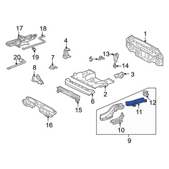 Toyota OE - Rear Left Frame Side Member