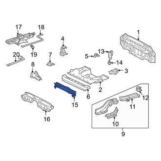 Toyota OE - Rear Floor Pan Crossmember