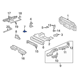 Toyota OE - Rear Left Floor Pan Crossmember
