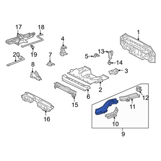 Toyota OE - Rear Left Frame Side Member Assembly