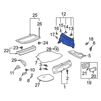 Toyota OE - Rear Left Trunk Trim Panel