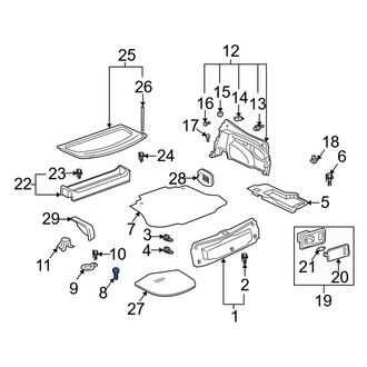 Toyota OE - Rear Floor Carpet Clip