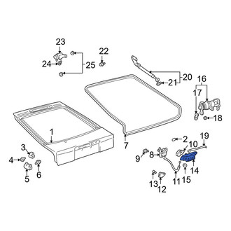Toyota OE - Rear Liftgate Latch Handle