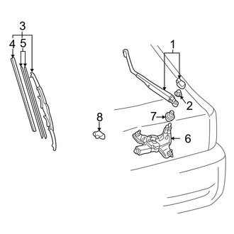Toyota OE - Lift Gate - Wiper Components