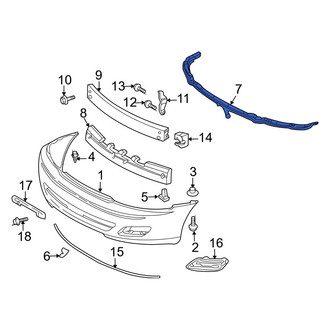 Toyota OE - Front Upper Bumper Cover Reinforcement