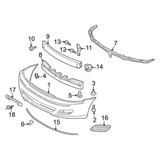 Toyota OE - Front Bumper - Bumper & Components
