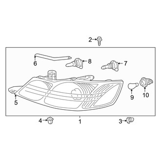 Toyota OE - Front Lamps - Headlamp Components