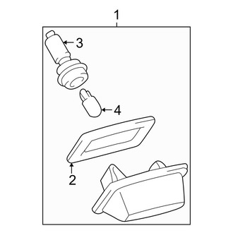Toyota OE - Rear Lamps - License Lamps