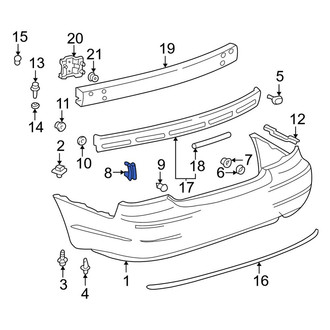 Toyota OE - Rear Bumper Cover Support Rail