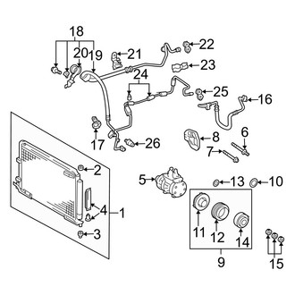 Toyota OE - Air Conditioner & Heater - Condenser, Compressor & Lines