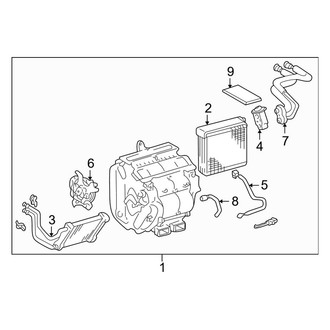 Toyota OE - Air Conditioner & Heater - Evaporator & Heater Components (Manual A/C), (XL)