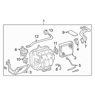 Toyota OE - Air Conditioner & Heater - Evaporator & Heater Components (Auto A/C), (XLS)