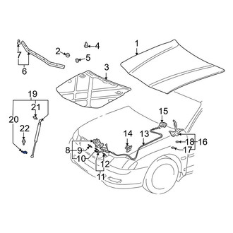 Toyota OE - Hood Lift Support Bracket