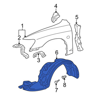 Toyota OE - Left Fender Apron Seal